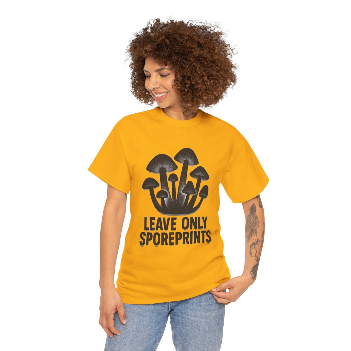Mushroom Tee — "Leave Only Sporeprints" Eco Nature Graphic Shirt - Trending Now - August 2026