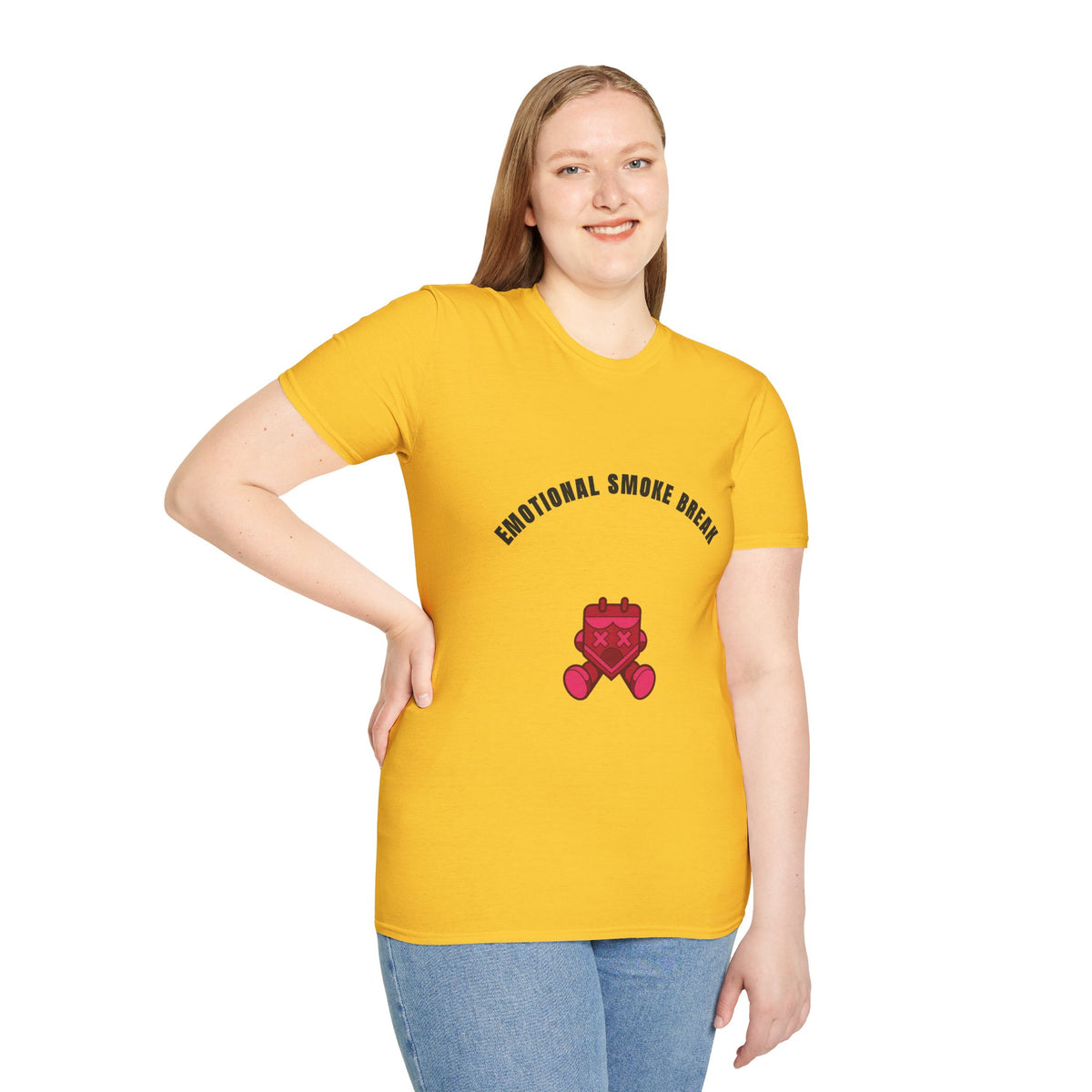 Emotional Smoke Break T-Shirt — Funny Self-Care Graphic Tee with Heart Character - Trending Now - September 2026
