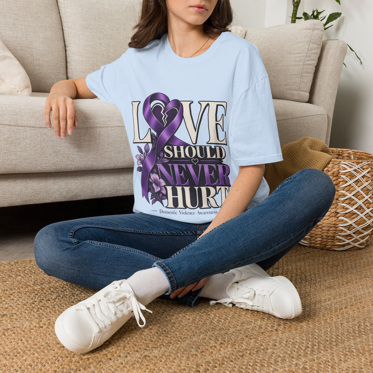 Love Should Never Hurt Domestic Violence Awareness T-Shirt