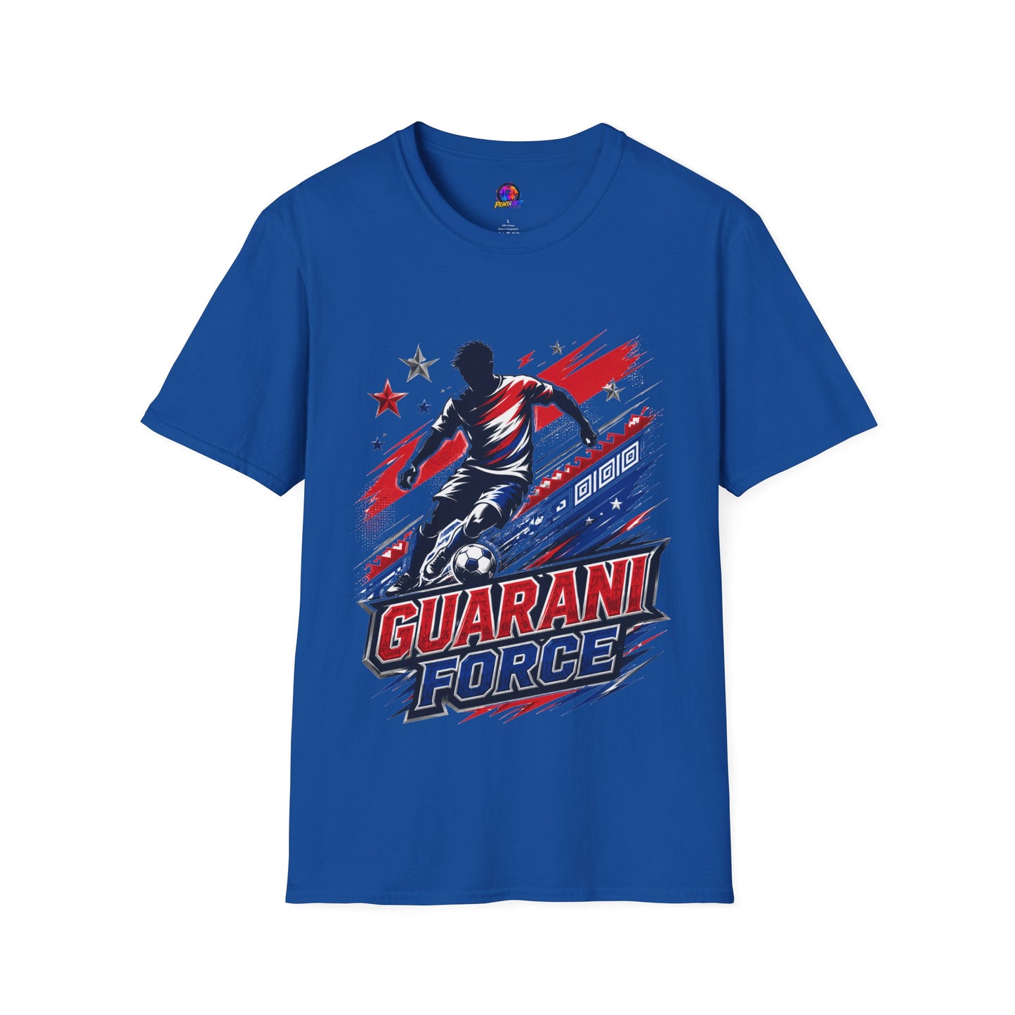 Paraguay Guarani Force Soccer T-Shirt — Red, White & Blue Futbol Fan Tee