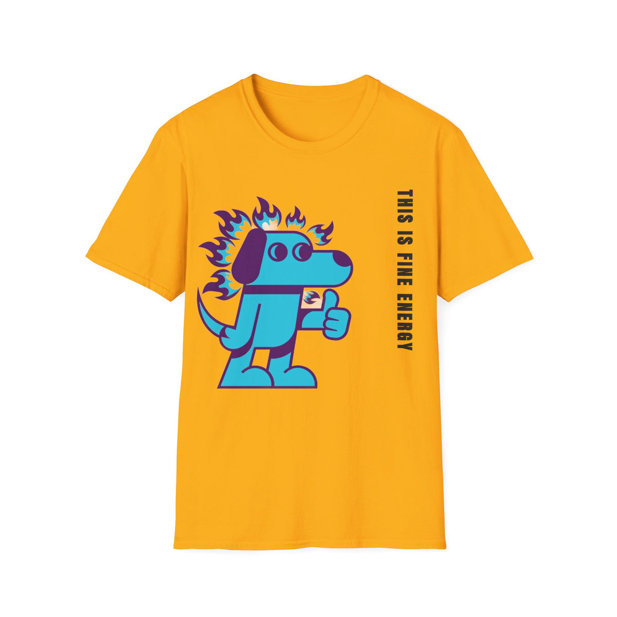 Flaming Blue Dachshund T-Shirt — Cute Cartoon Dog Graphic Tee - Trending Now - September 2026