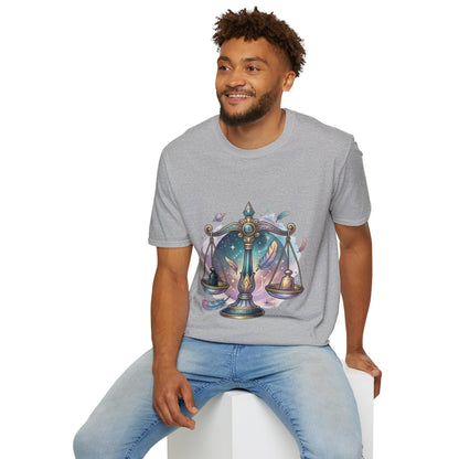 Libra Scales Zodiac T-Shirt — Celestial Astrology Graphic Tee