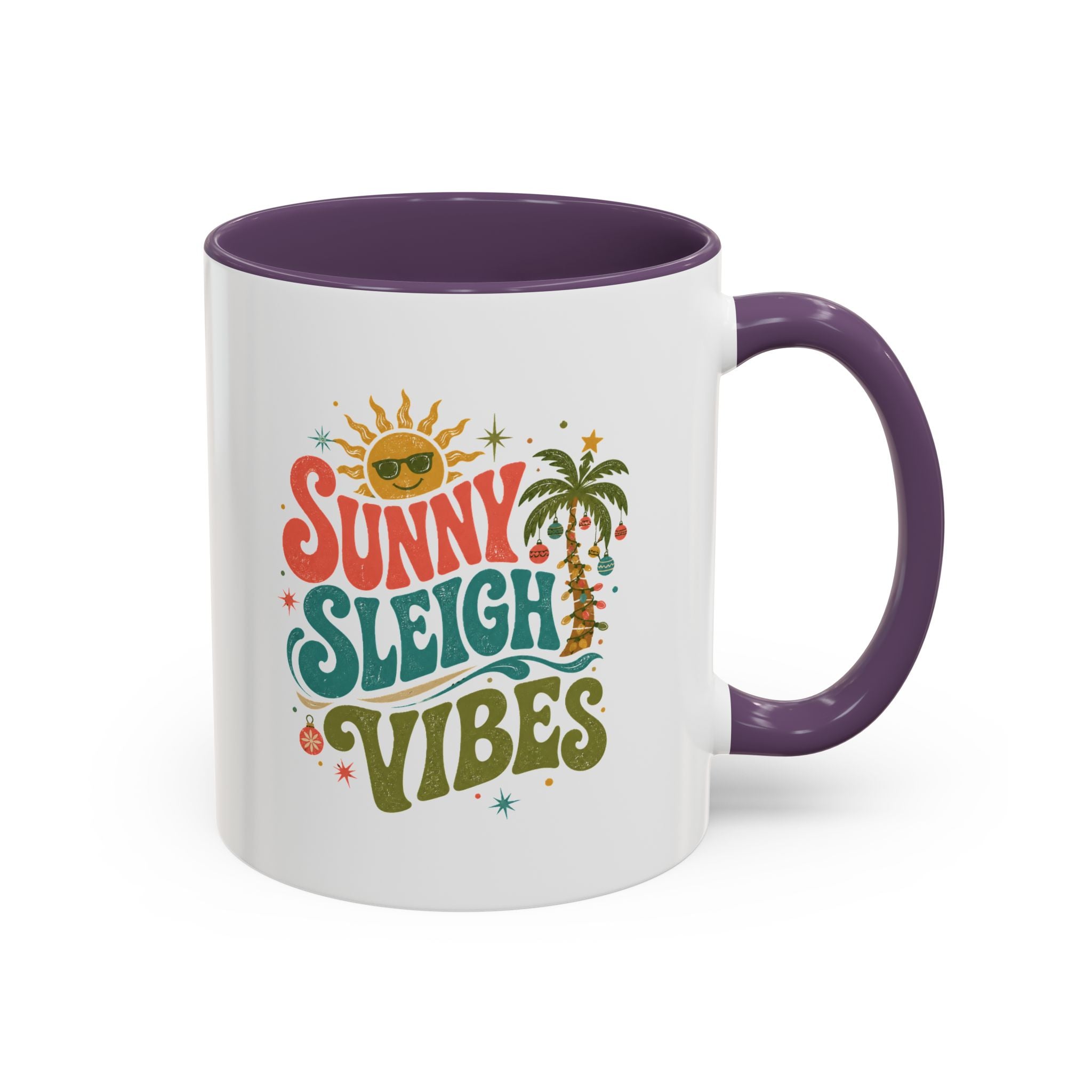 Modern Day Christmas Sunny Sleigh Vibes Coffee Mug