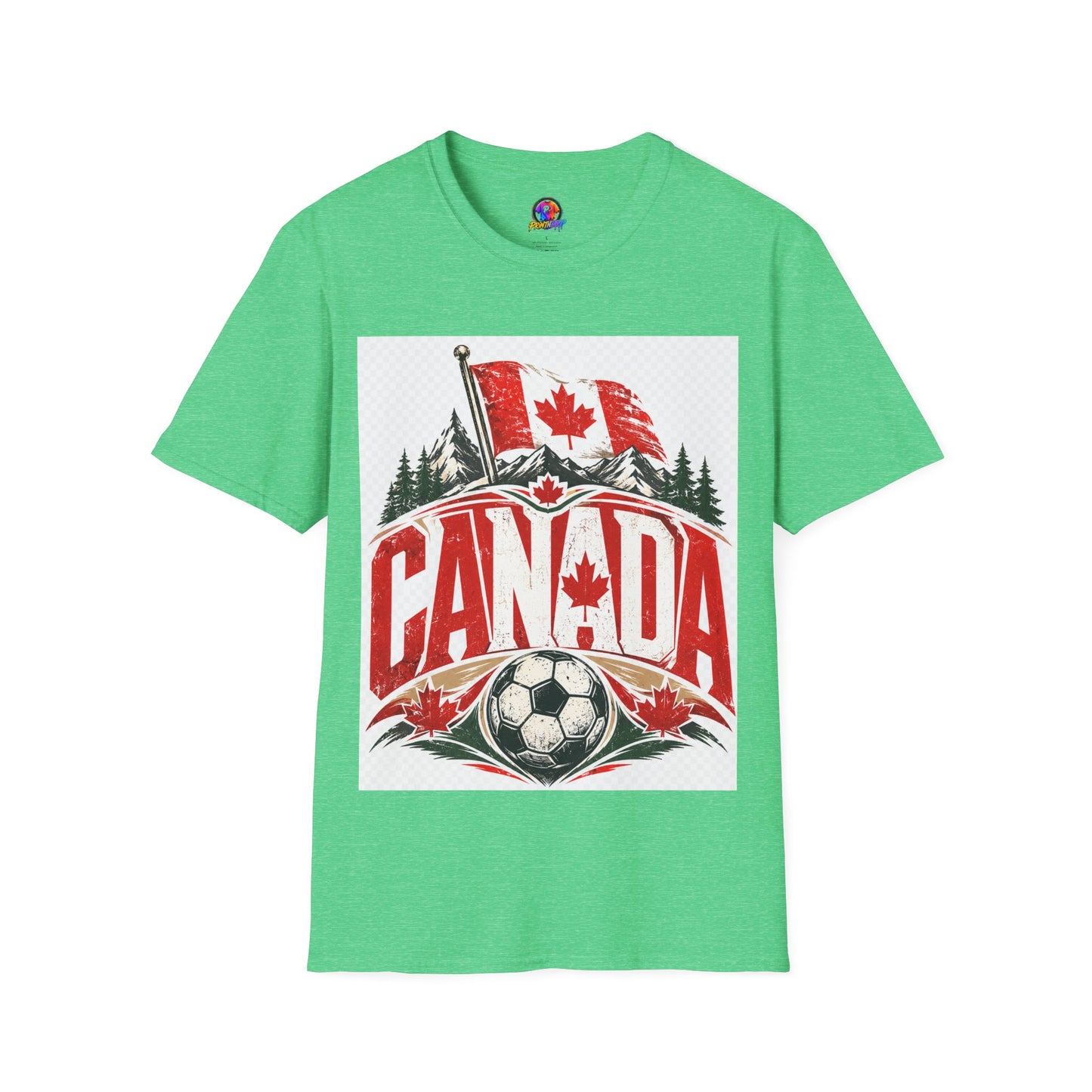Canada Soccer T‑Shirt — Canadian Flag & Maple Leaf Crest