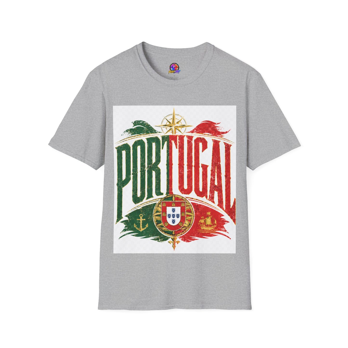 Portugal Vintage Compass T-Shirt — Retro Portuguese Flag Travel Tee