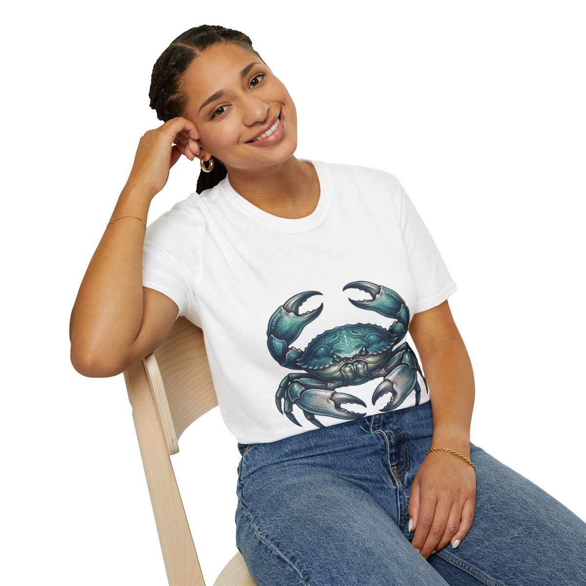 Crab Graphic T-Shirt — Coastal Sea Creature Tee