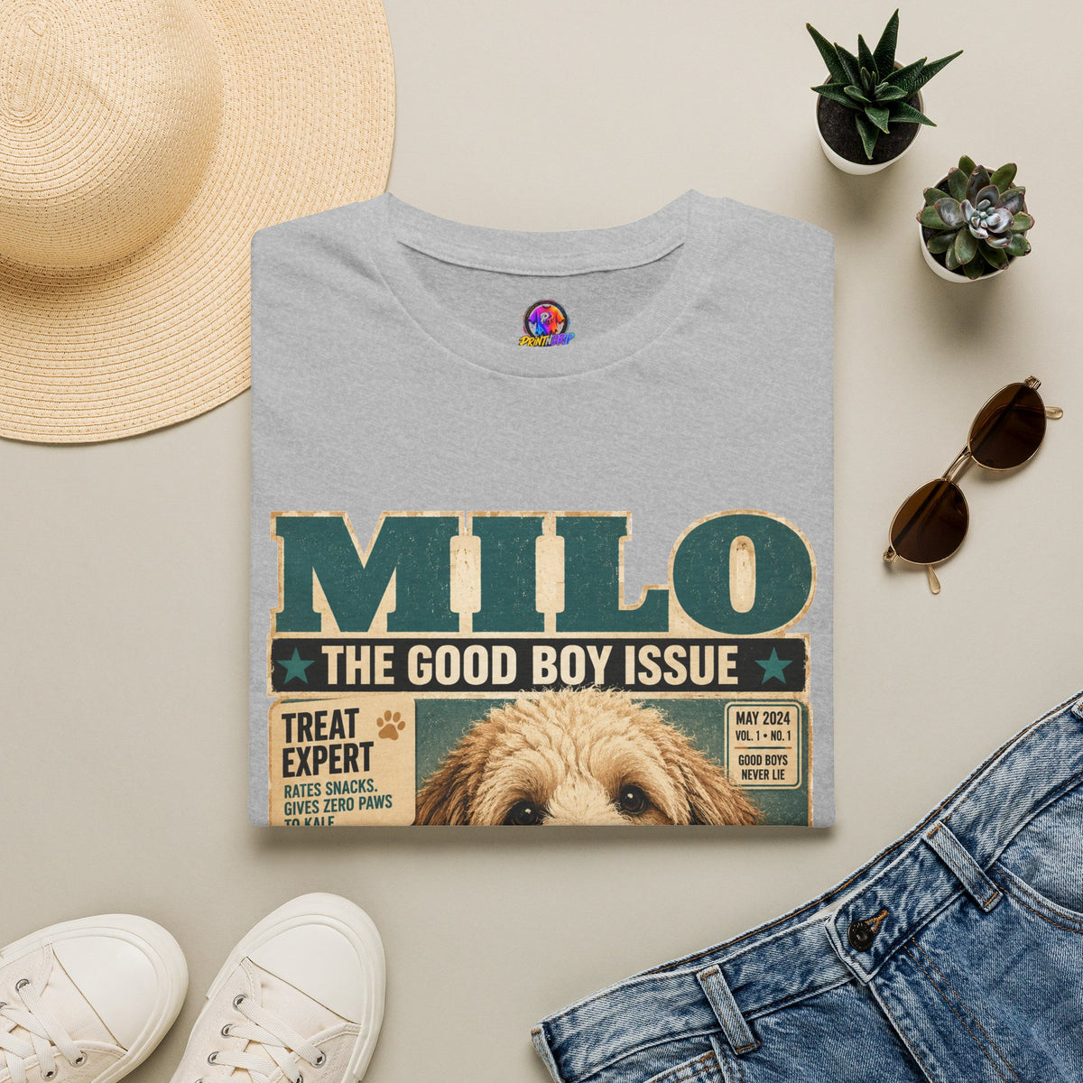 Milo 'The Good Boy Issue' Dog Magazine T-Shirt