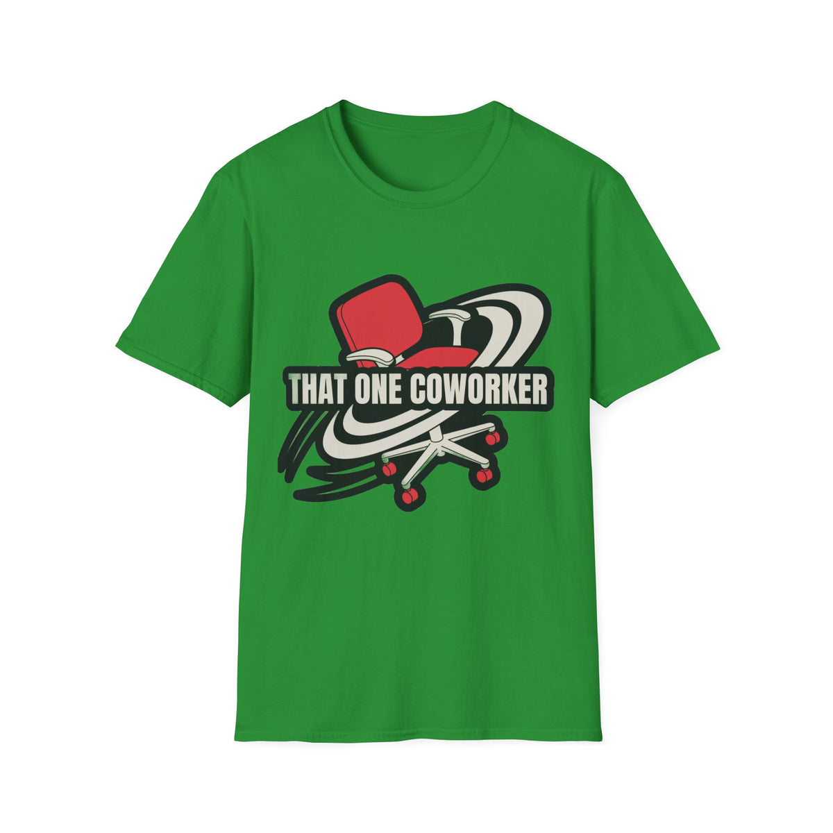"That One Coworker" Graphic T-Shirt – Funny Office Chair Skateboard Tee - Trending Now - August 2026
