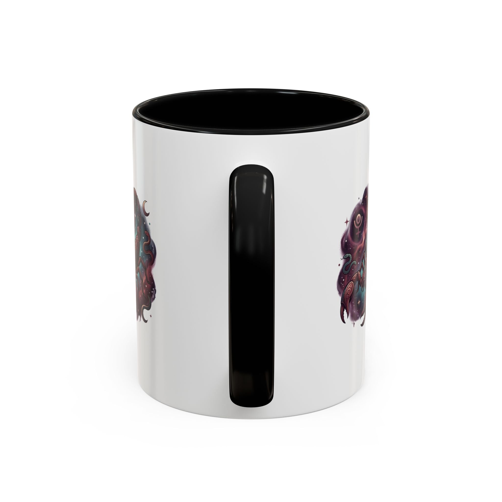 Scorpio Zodiac Accent Coffee Mug — Celestial Scorpion Astrology Design