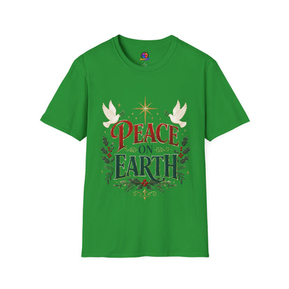 Peace on Earth T-Shirt — Holiday Dove & Star Christmas Tee
