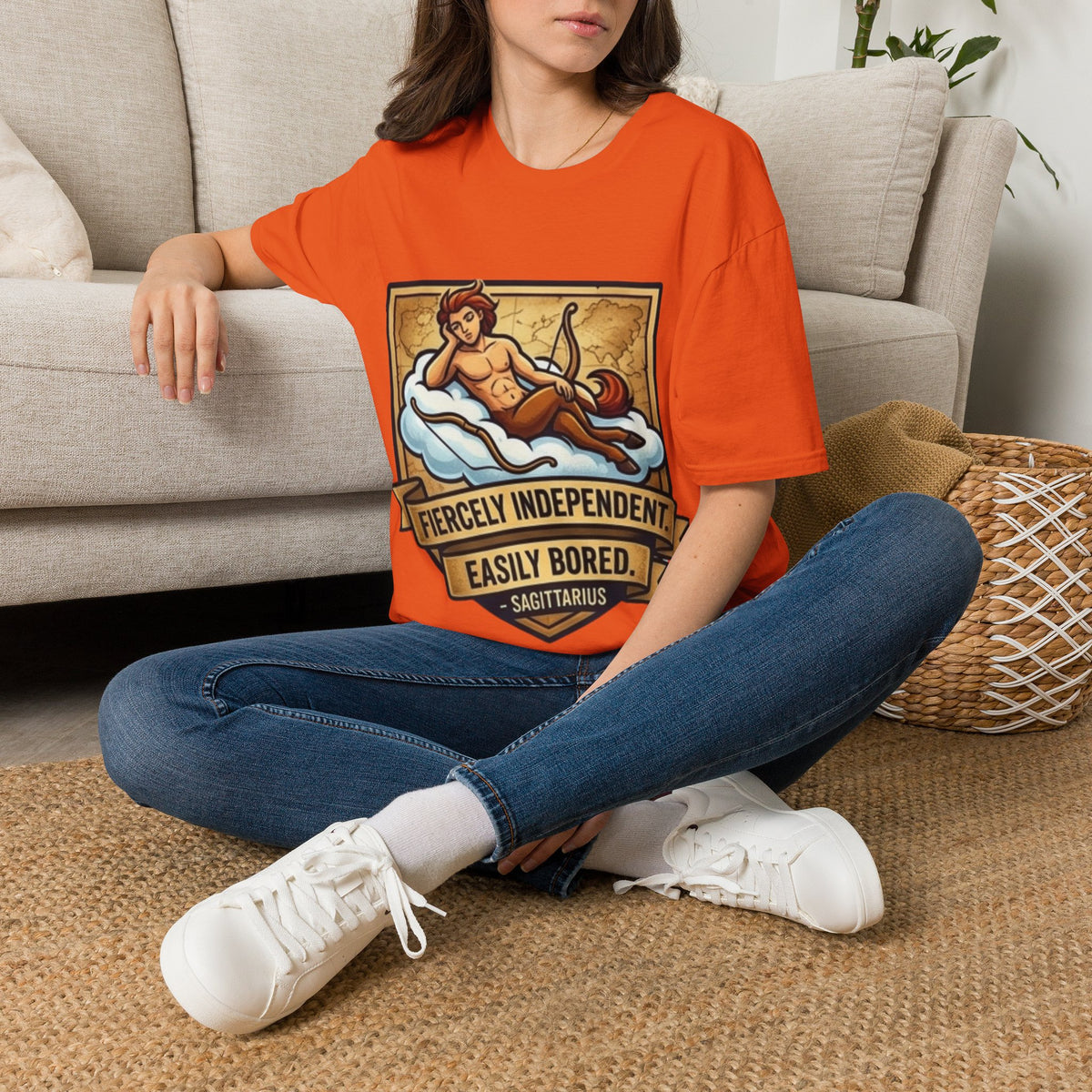Sagittarius Zodiac T‑Shirt — Fiercely Independent, Easily Bored Astrology Tee