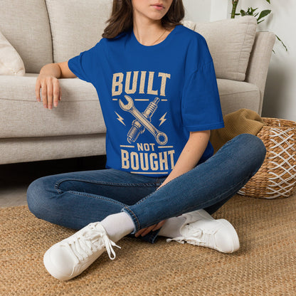 Built Not Bought T-Shirt — Vintage Mechanic DIY Garage Tee