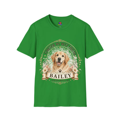 Forever My Best Friend Dog T-Shirt — Personalized Pet Name Golden Retriever Tee
