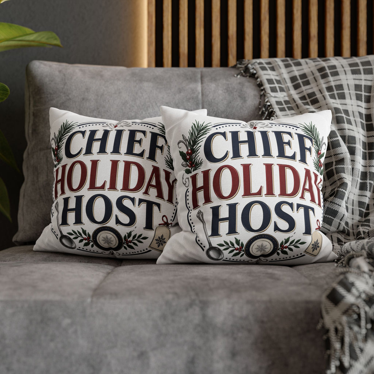Christmas Chief Holiday Host Decorative Pillowcase