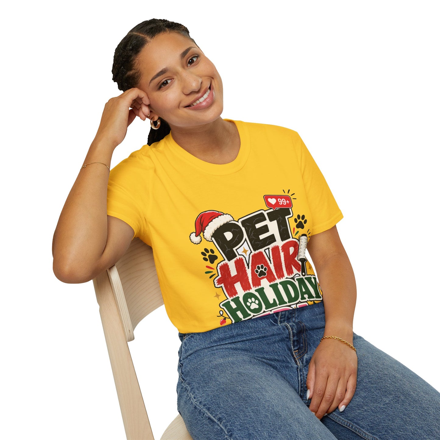 Pet Hair Holiday Tee — Funny Christmas Shirt for Pet Lovers