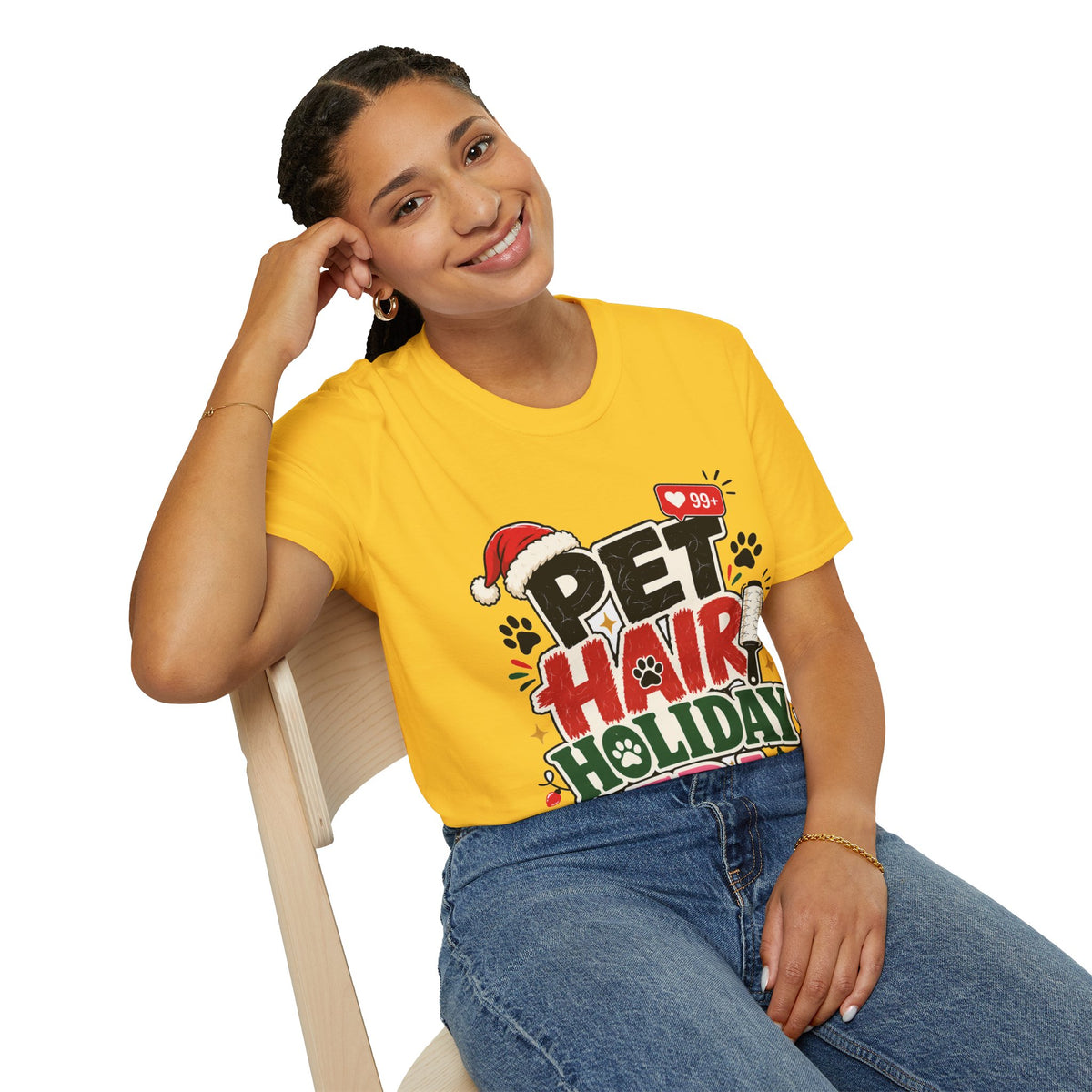 Pet Hair Holiday Tee — Funny Christmas Shirt for Pet Lovers