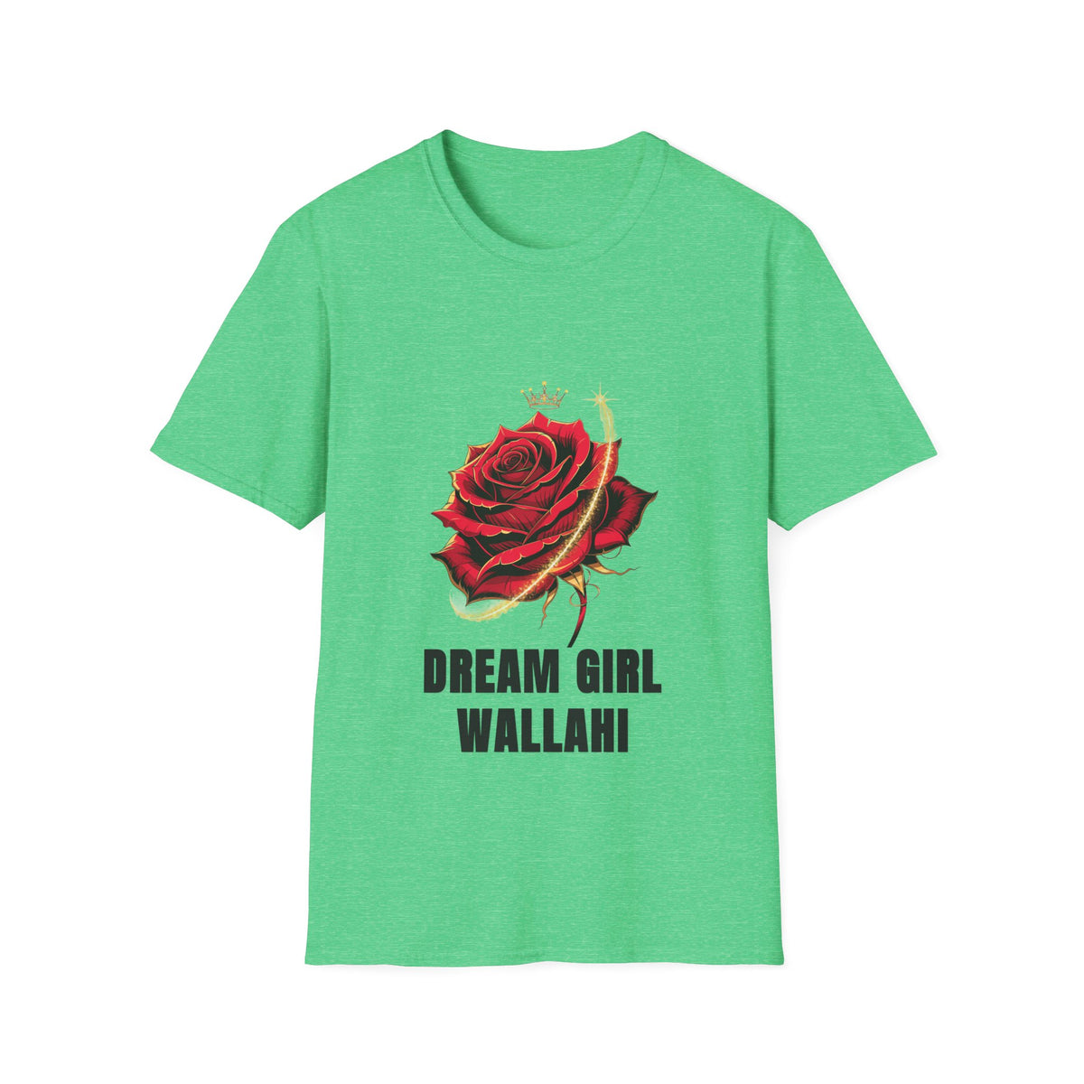 Dream Girl Wallahi Rose T-Shirt — Crowned Red Rose Graphic Tee - Trending Now - August 2026