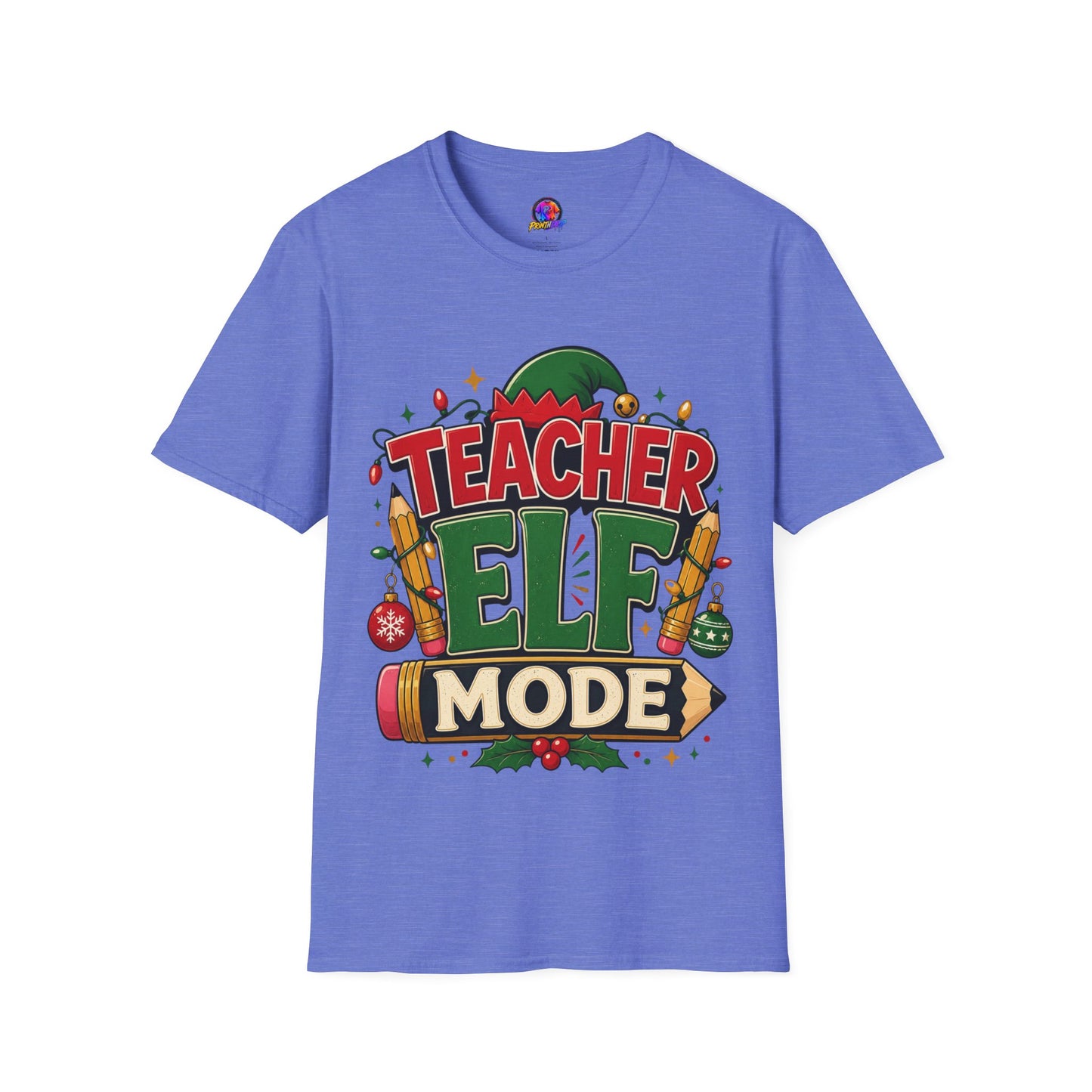 Teacher Elf Mode T-Shirt — Funny Christmas Teacher Holiday Tee