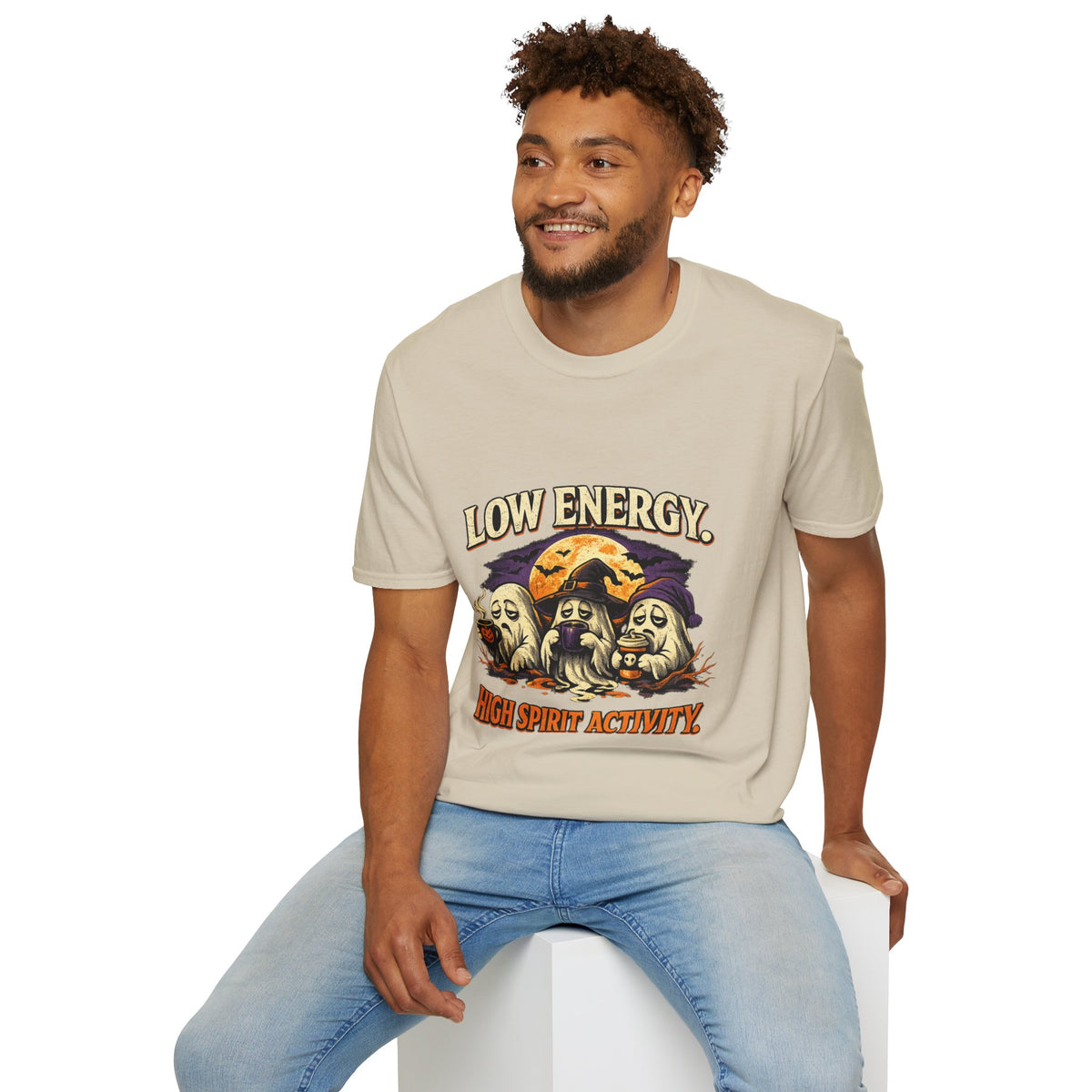 Halloween Low Energy High Spirit Unisex Softstyle T-Shirt