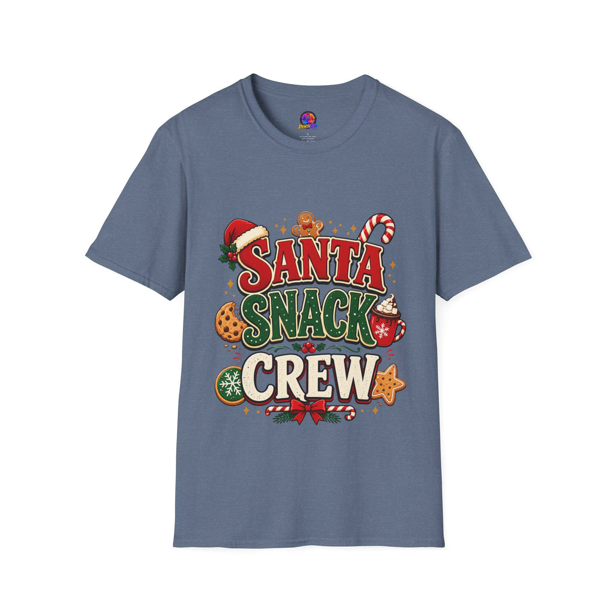 Santa Snack Crew T-Shirt — Christmas Cookie Holiday Tee
