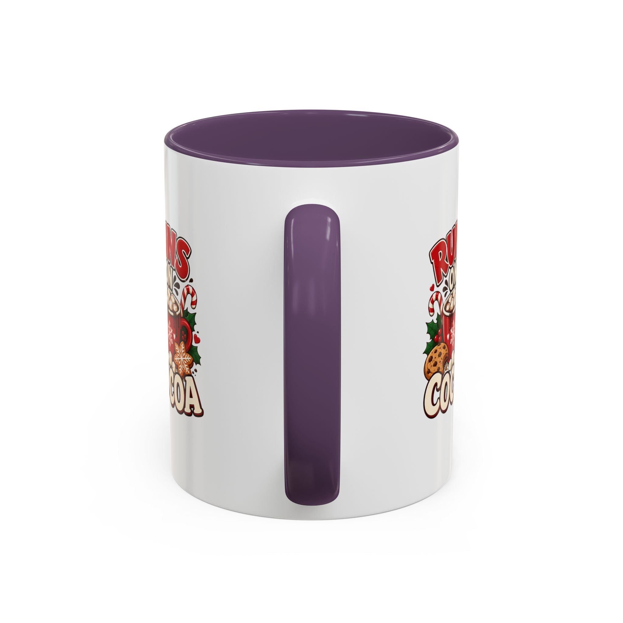 Runs on Cocoa Accent Coffee Mug — Holiday Hot Cocoa Gift