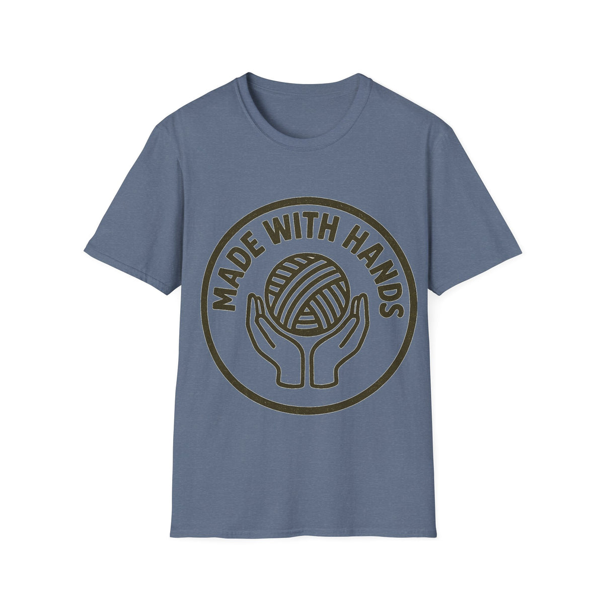 "Made With Hands" Vintage Ball of Yarn Logo Tee - Crafting Crochet Retro White T-Shirt - Trending Now - September 2026