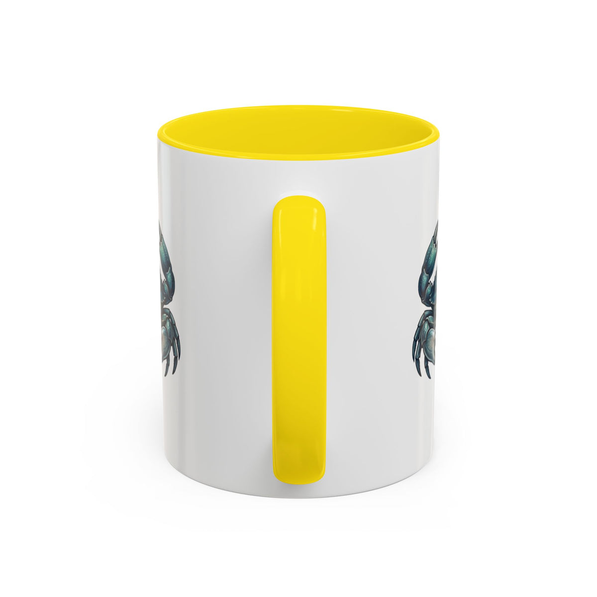 Cancer Zodiac Blue Crab Accent Coffee Mug — Nautical Beach Home Decor Gift