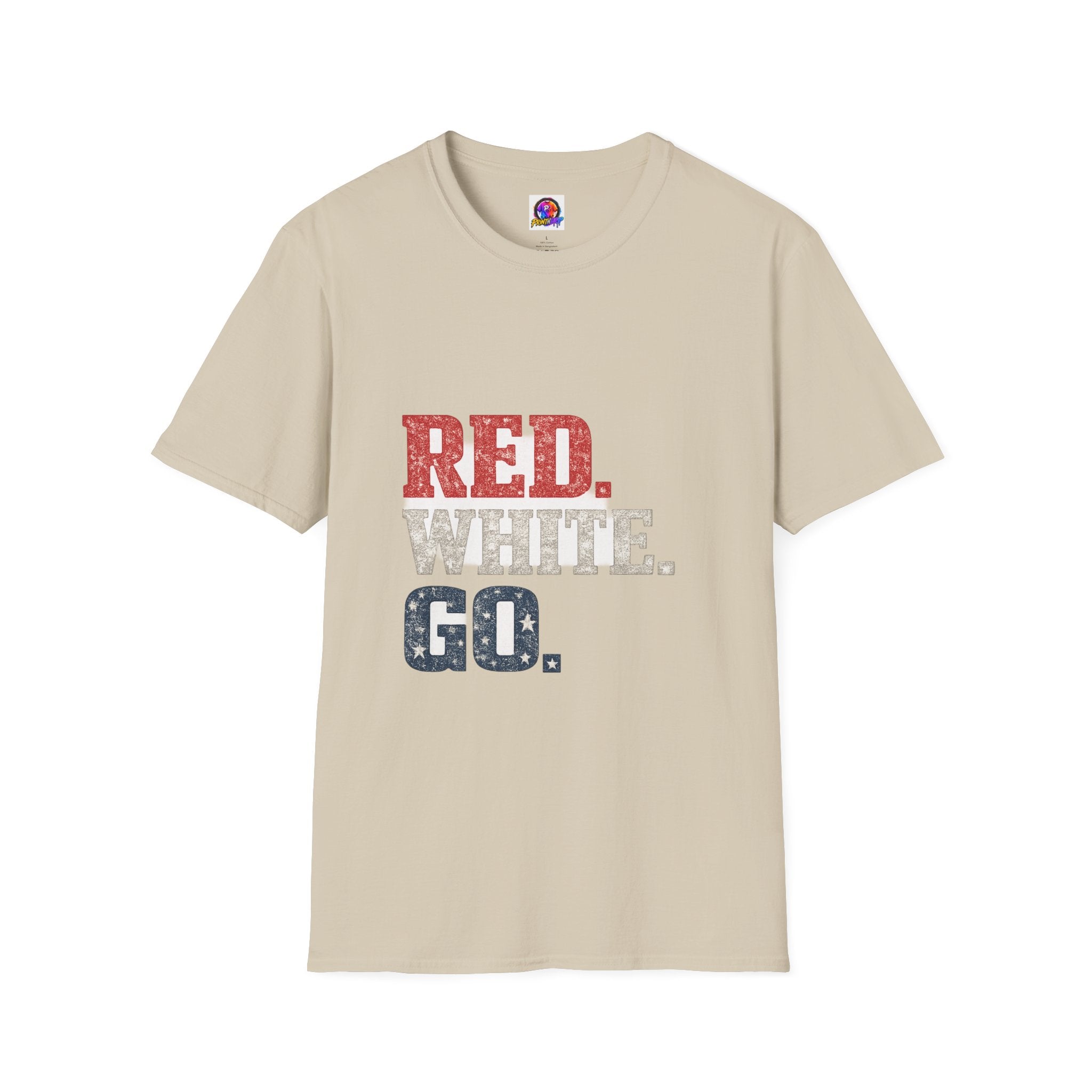 USA Patriotic 'Red. White. Go.' T-Shirt — 4th of July Independence Day Tee