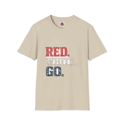 USA Patriotic 'Red. White. Go.' T-Shirt — 4th of July Independence Day Tee