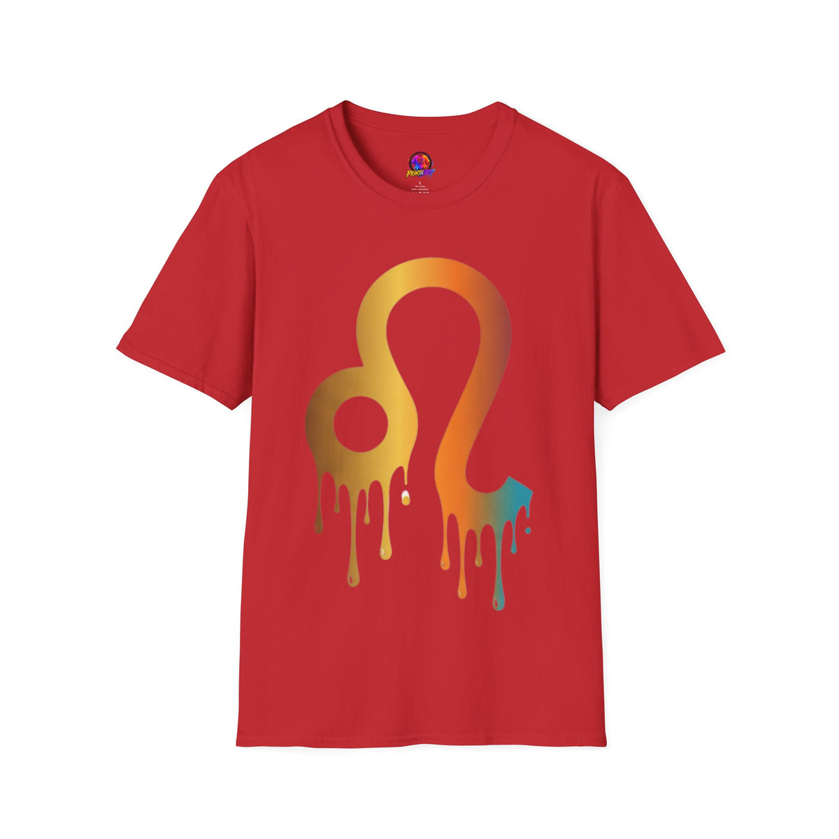 Leo Zodiac Drip T-Shirt — Colorful Astrology Sign Tee