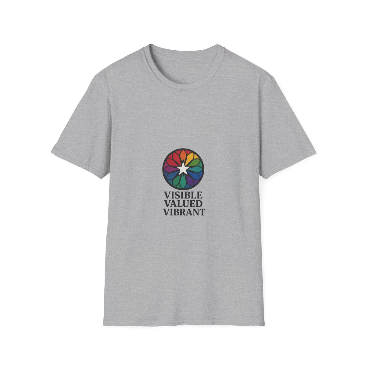 Visible Valued Vibrant T-Shirt — Rainbow Mandala Inclusivity Tee - Trending Now - October 2026