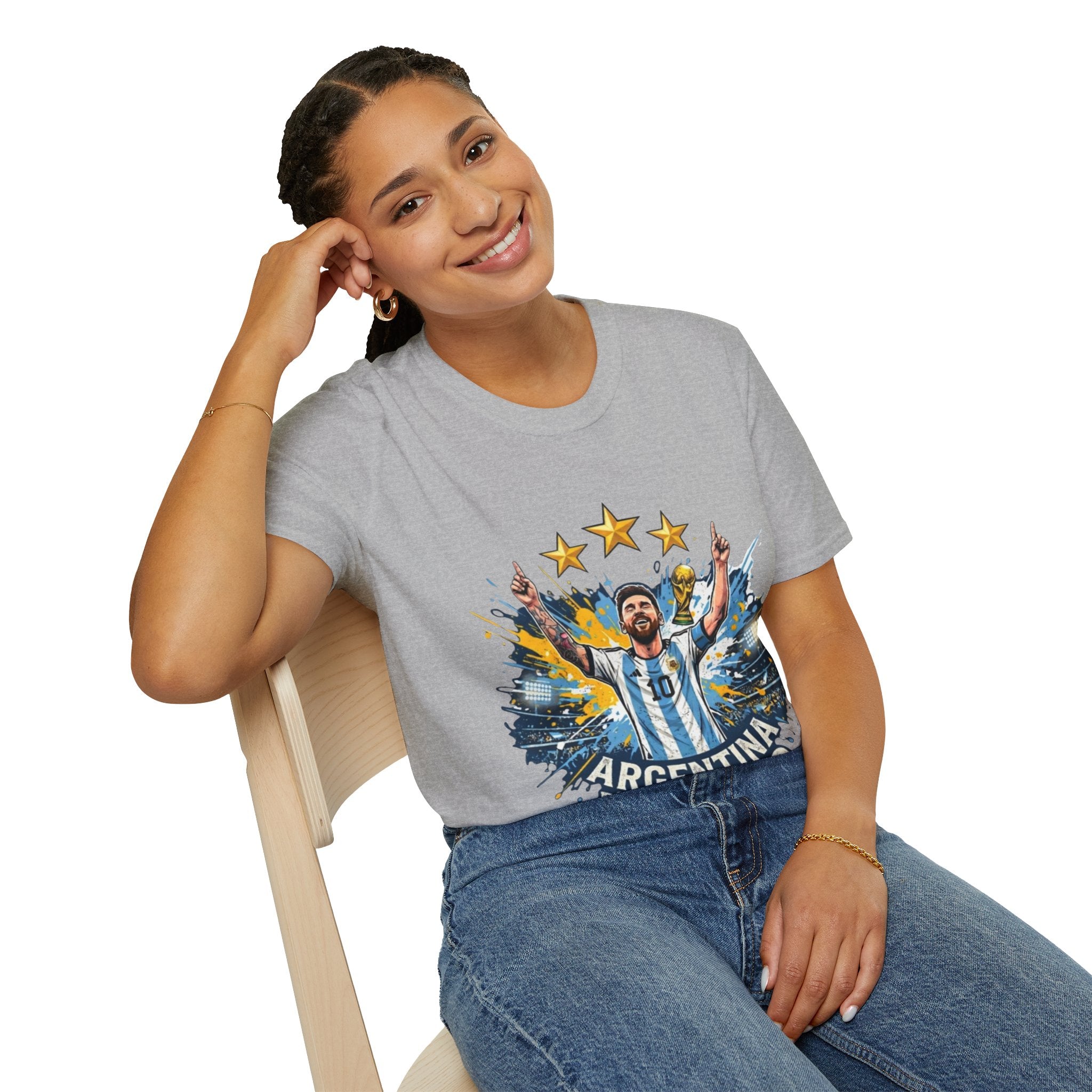 Argentina Messi Soccer T‑Shirt — World Cup Champion Fan Tee