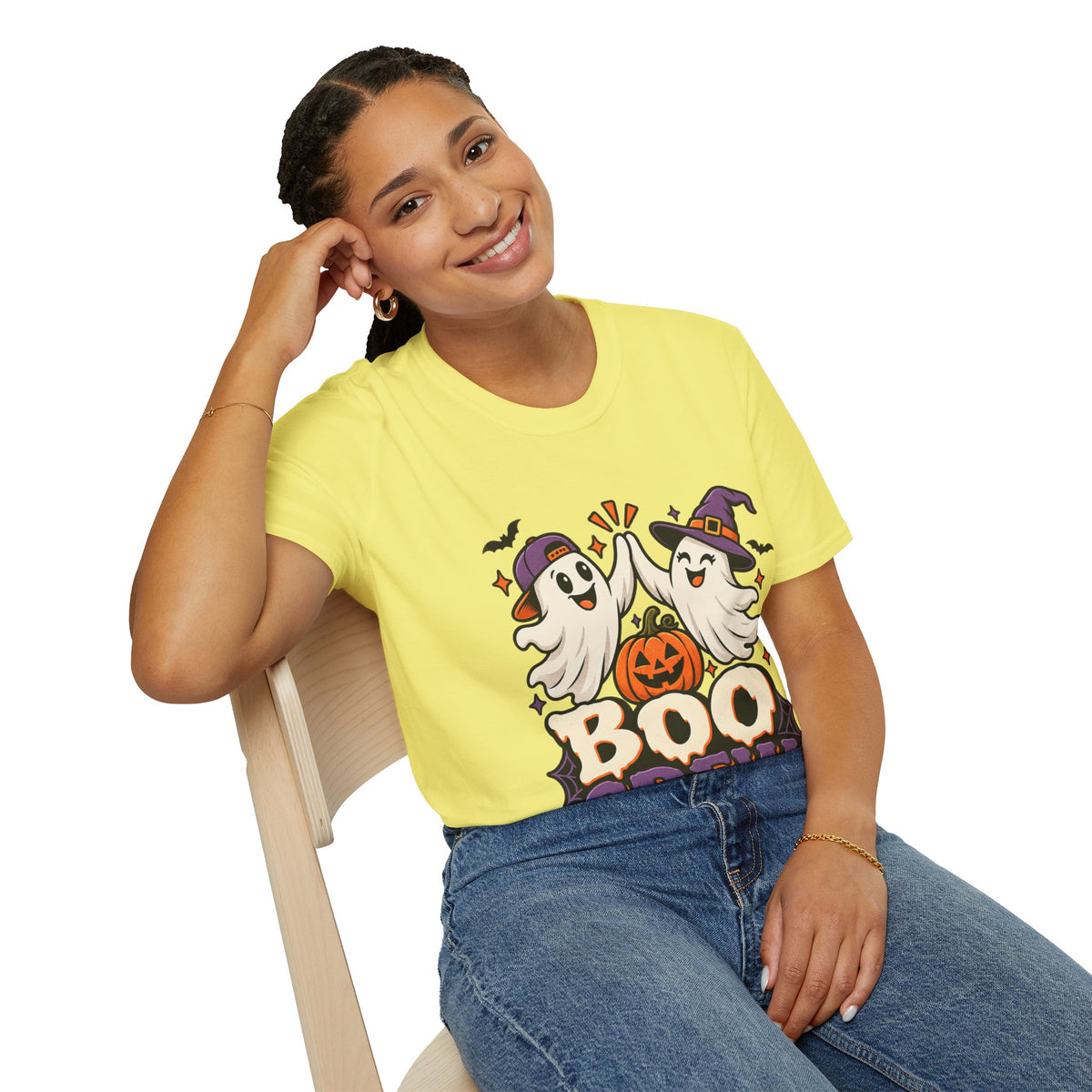 Boo Crew Halloween T-Shirt — Cute Ghosts & Pumpkin Graphic