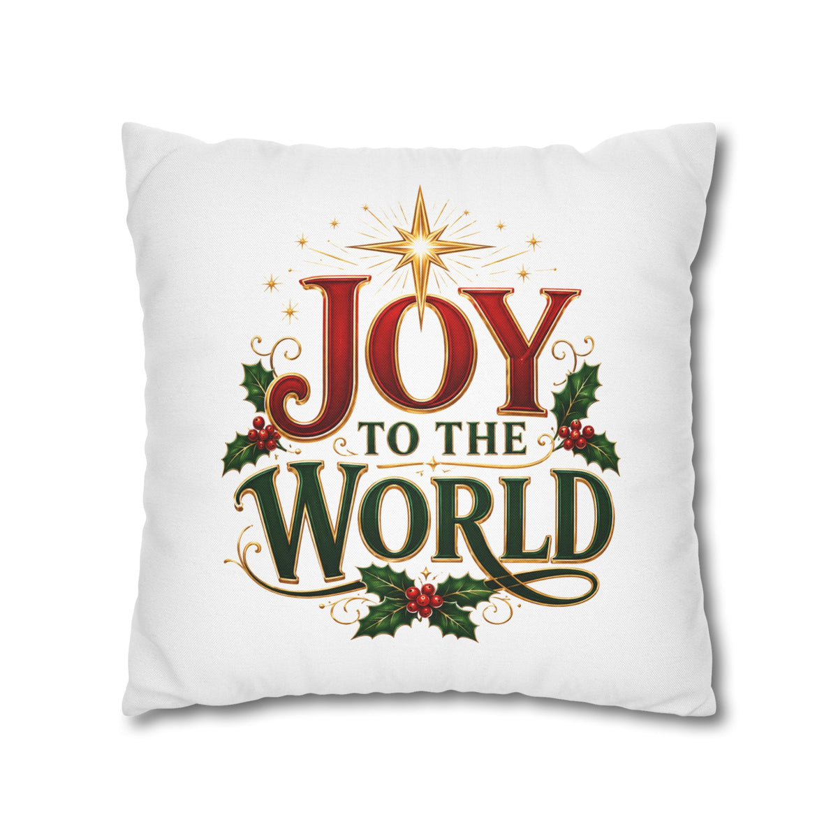 Christmas Pillowcase Joy to the World Christmas Pillowcase