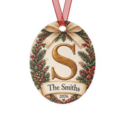 Personalized Monogram Metal Ornament – Family Name ‘S’ Christmas Keepsake (2026)