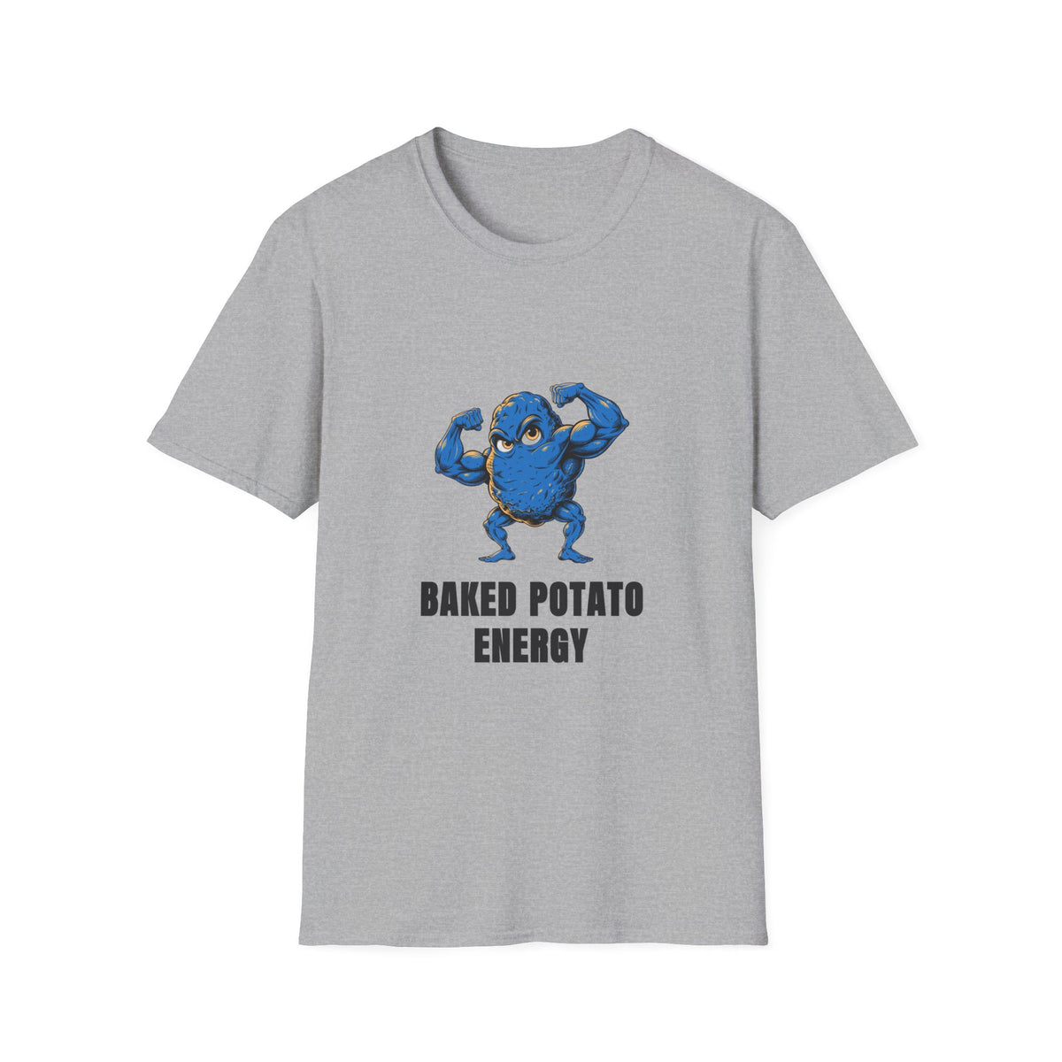 Baked Potato Energy T-Shirt — Funny Muscular Potato Graphic Tee - Trending Now - August 2026