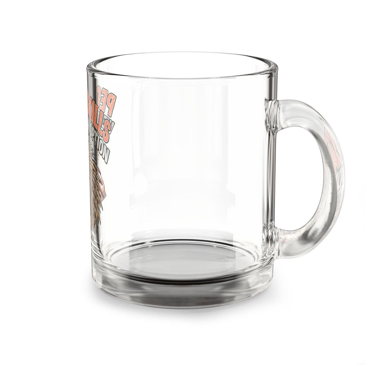 Glass Mug — Funny 'People Skills Were Never An Option' Cute Grumpy Porcupine Coffee Cup