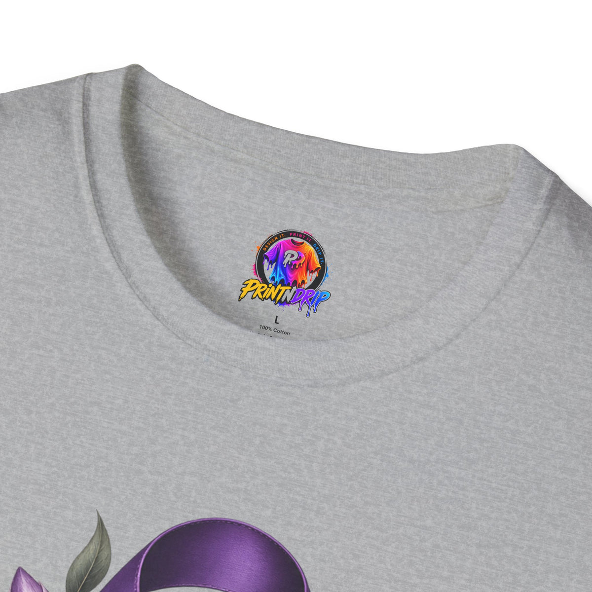 Healing Is Power Purple Ribbon Awareness Domestic Violence  T-Shirt