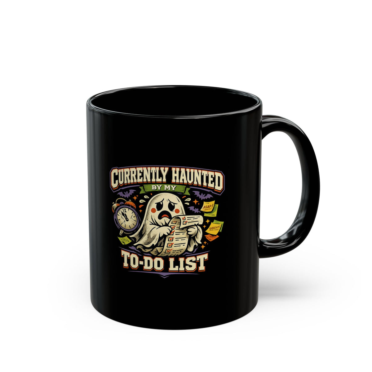 Halloween To Do List Black Mug