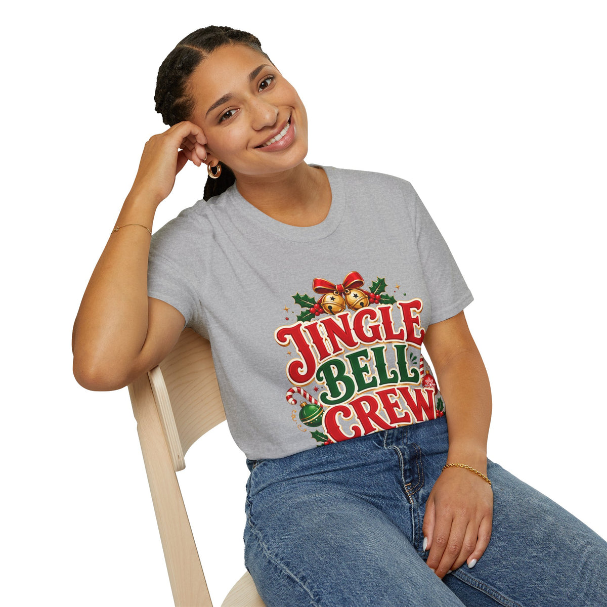 Jingle Bell Crew T-Shirt — Festive Christmas Holiday Tee