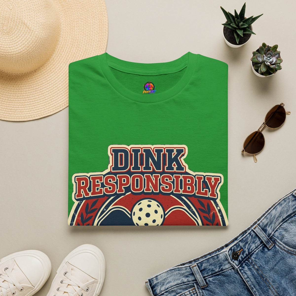 Pickleball T‑Shirt — "Dink Responsibly" Vintage Pickleball Club Tee
