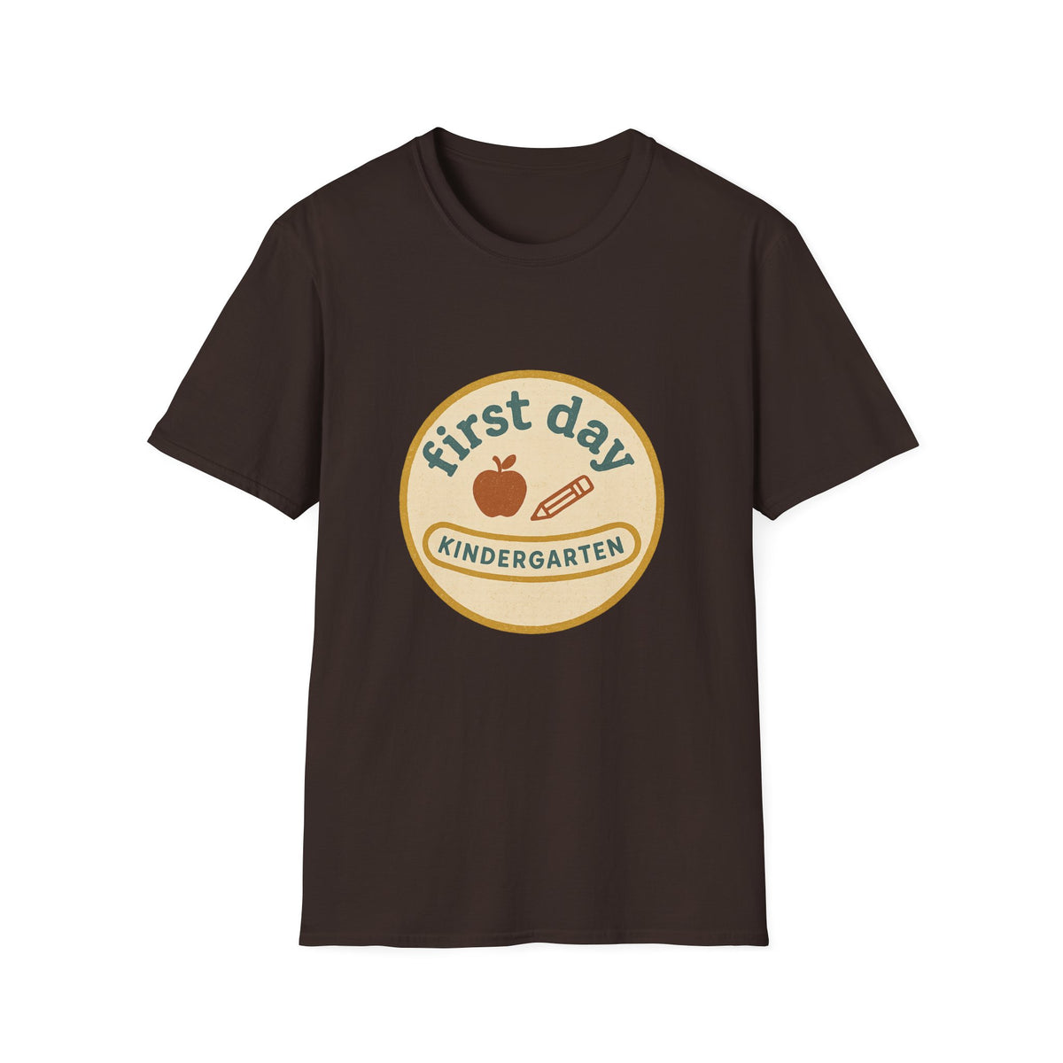 First Day Kindergarten Badge T-Shirt — Cute Back-to-School Tee for Teachers & Parents - Trending Now - August 2026