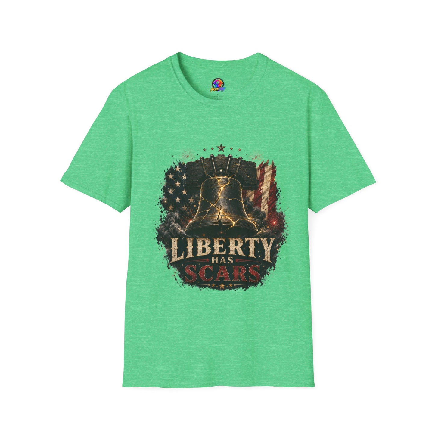 Liberty Has Scars T-Shirt — Vintage Liberty Bell Patriotic Tee