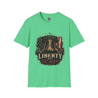 Liberty Has Scars T-Shirt — Vintage Liberty Bell Patriotic Tee