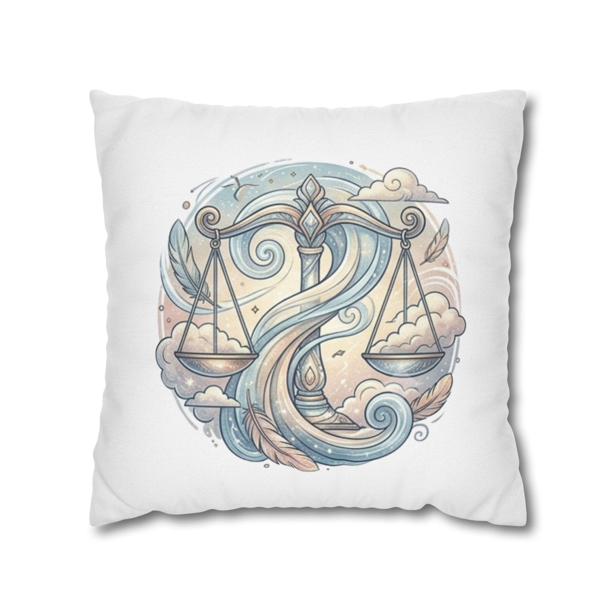 Libra Zodiac Throw Pillow pillowcase — Scales Astrology Decorative Pillowcase