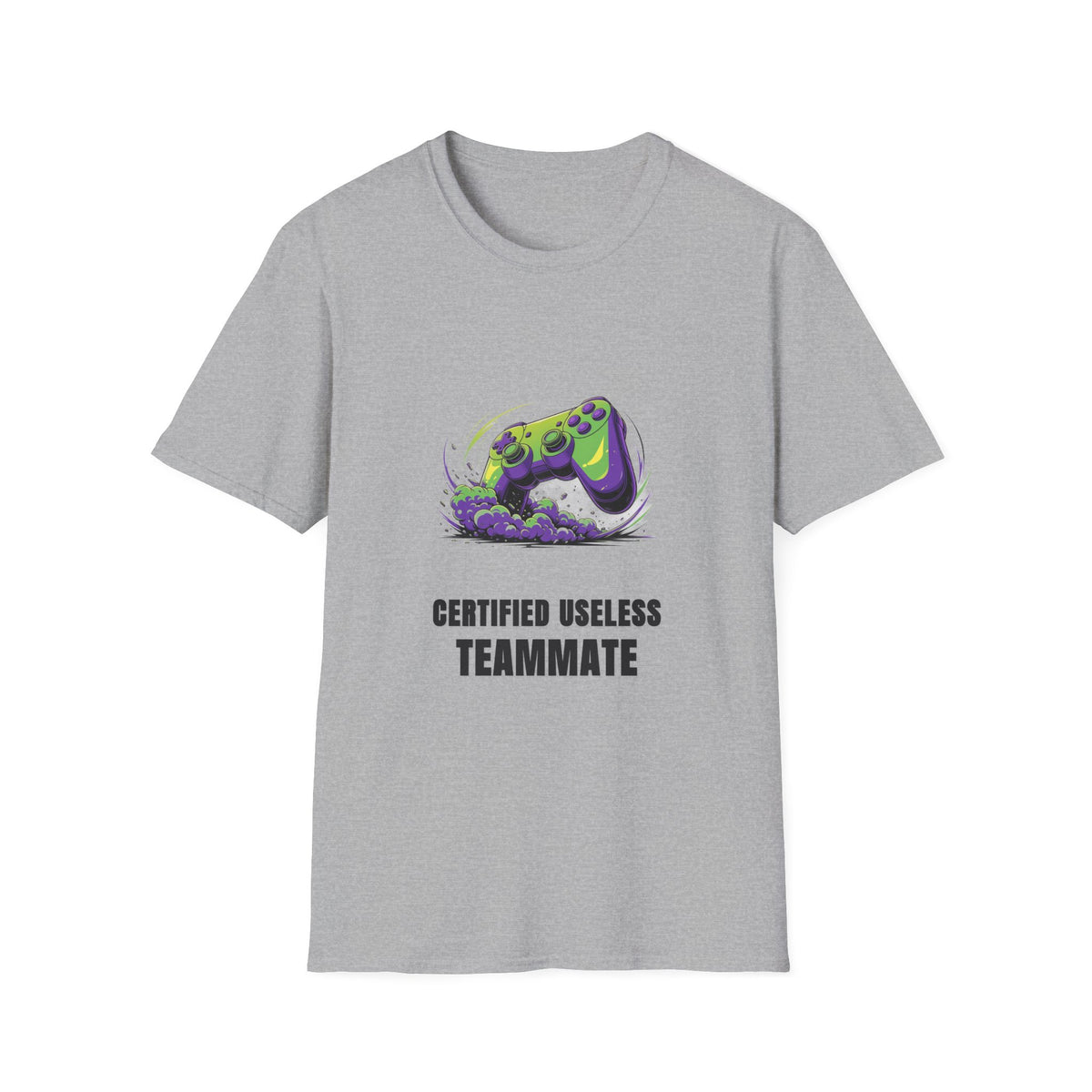 Gaming T-Shirt — "Certified Useless Teammate" Controller Graphic - Trending Now - August 2026