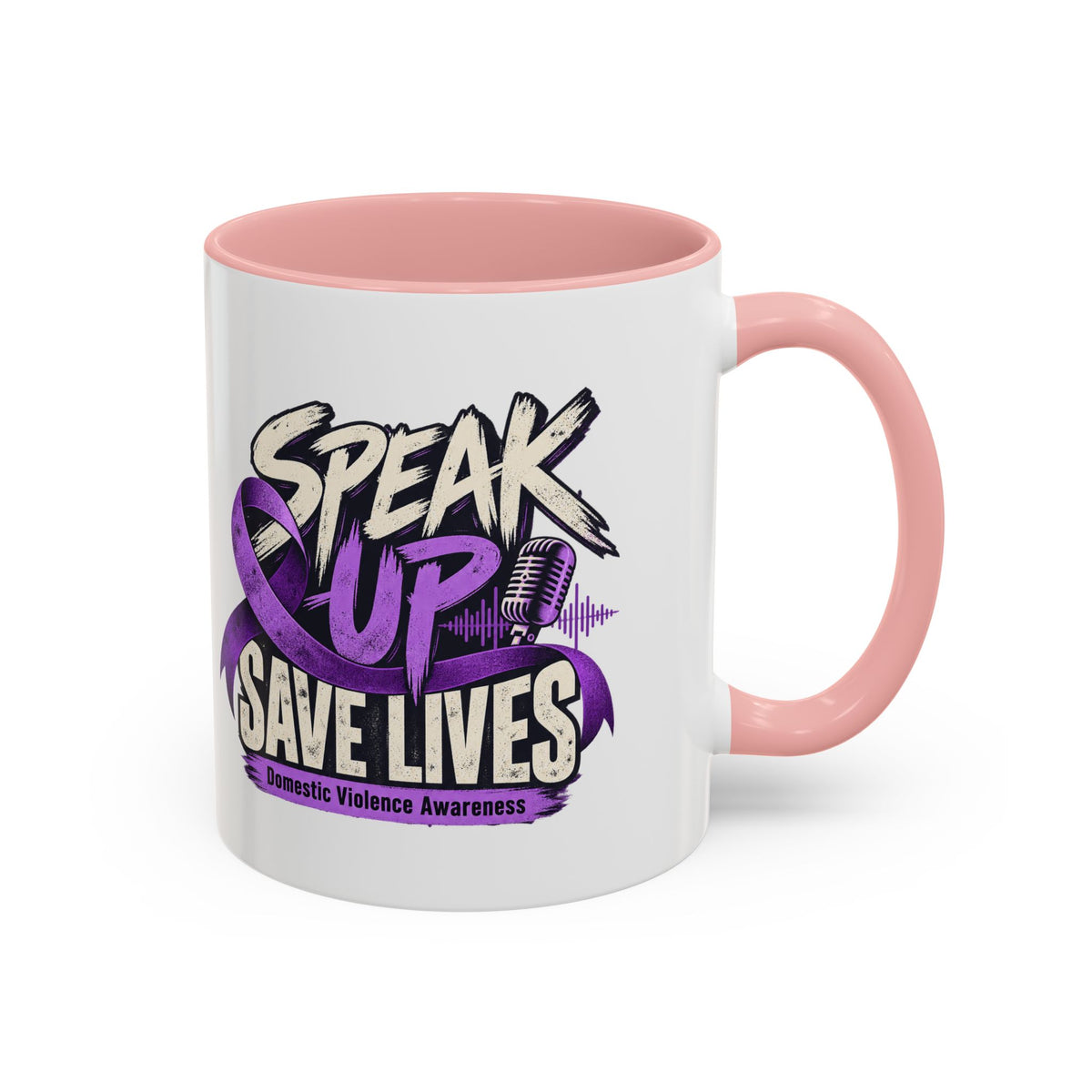 Speak Up Save Lives Domestic Violence Awareness Coffee Mug