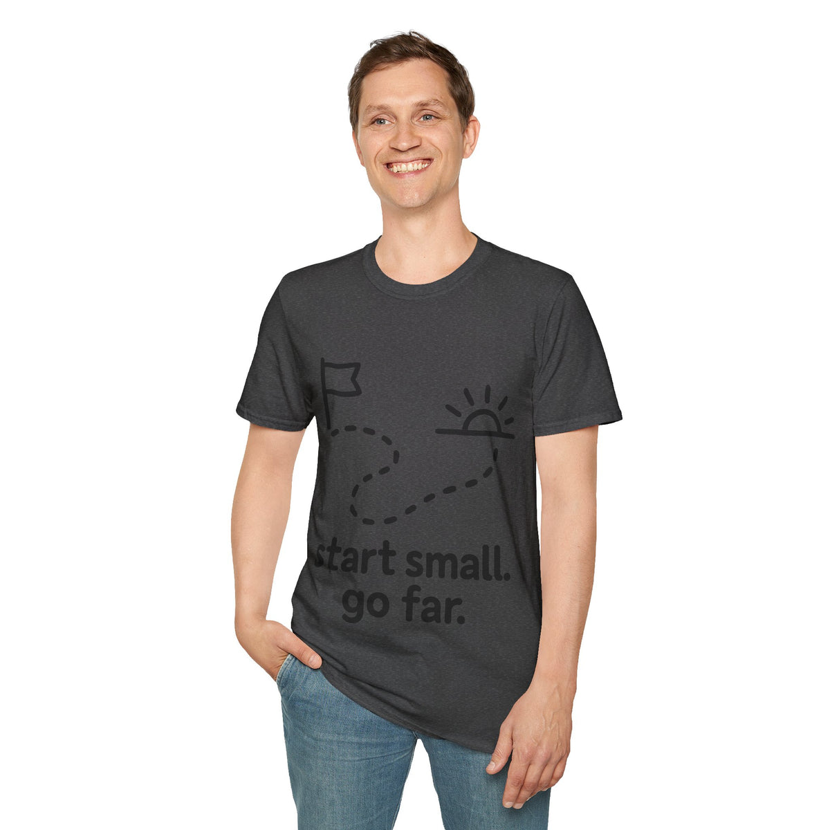 Start Small Go Far Minimalist Trail T-Shirt, Inspirational Hiking Path Graphic Tee - Trending Now - September 2026