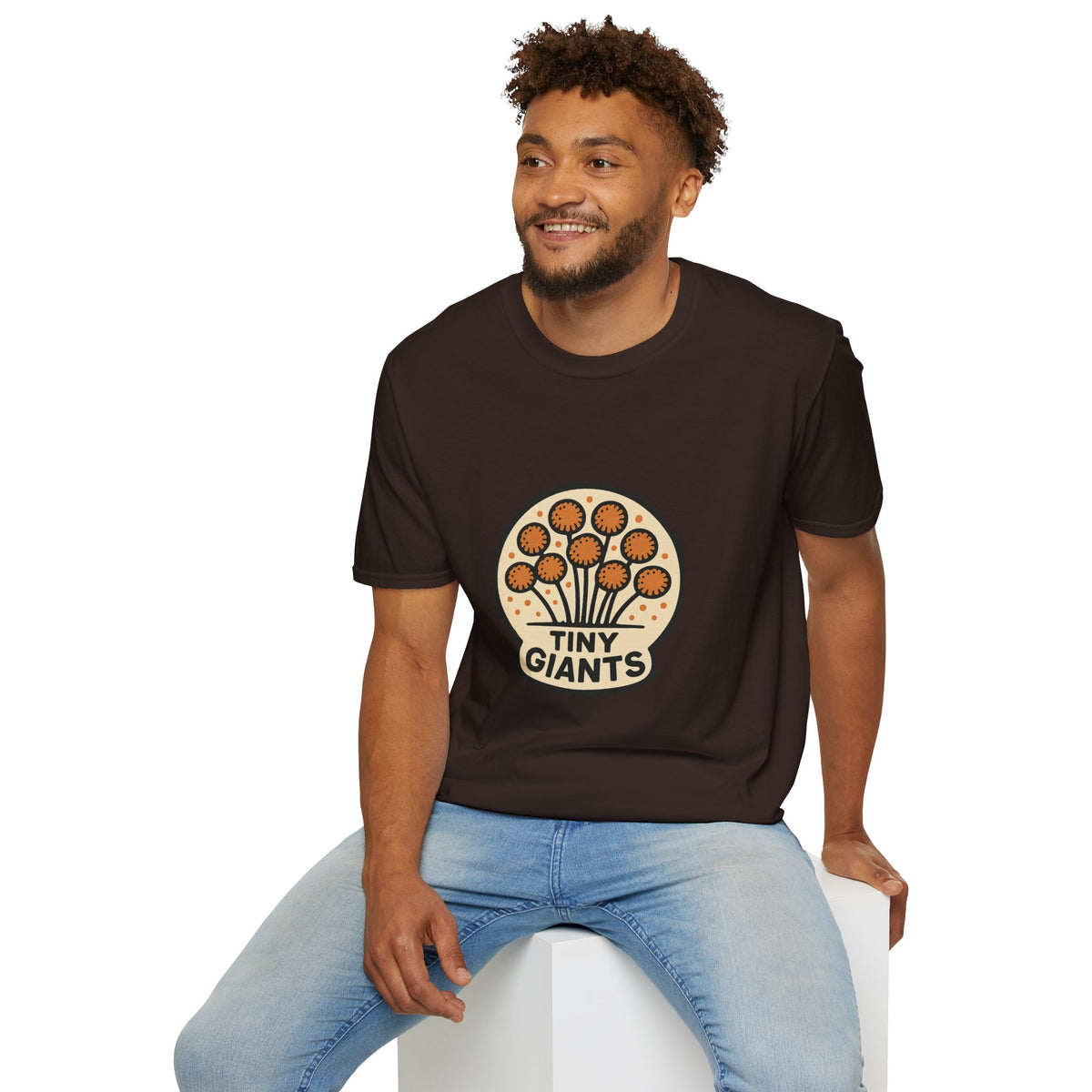 Tiny Giants Mushroom T-Shirt — Vintage Psychedelic Fungi Graphic Tee