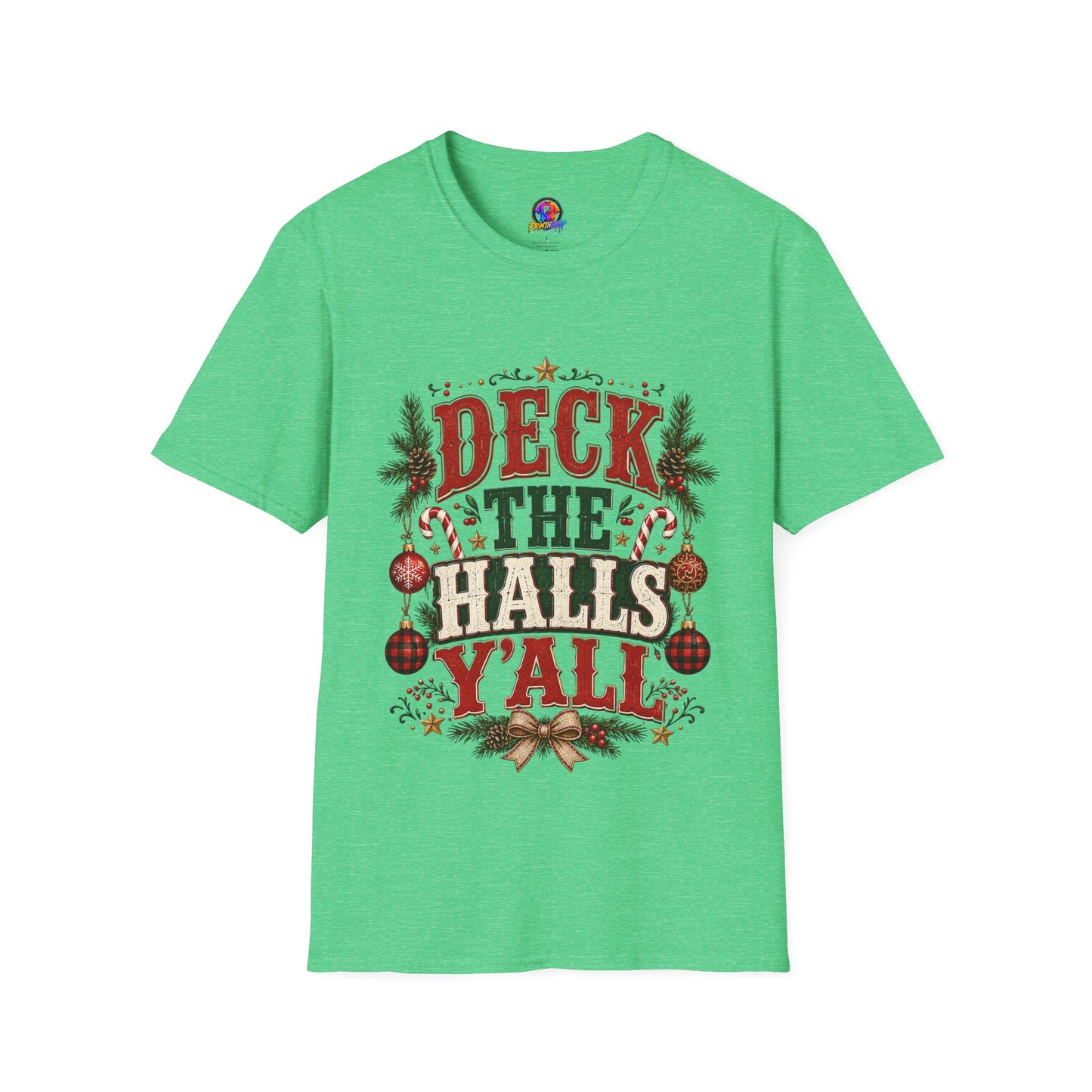 Deck the Halls Y'All T-Shirt — Festive Christmas Holiday Tee